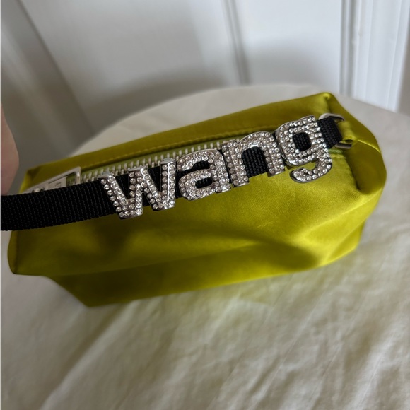 Alexander Wang Heiress Medium Pouch in Satin w/ Crystal Embellishment Light Kiwi - Picture 8 of 11